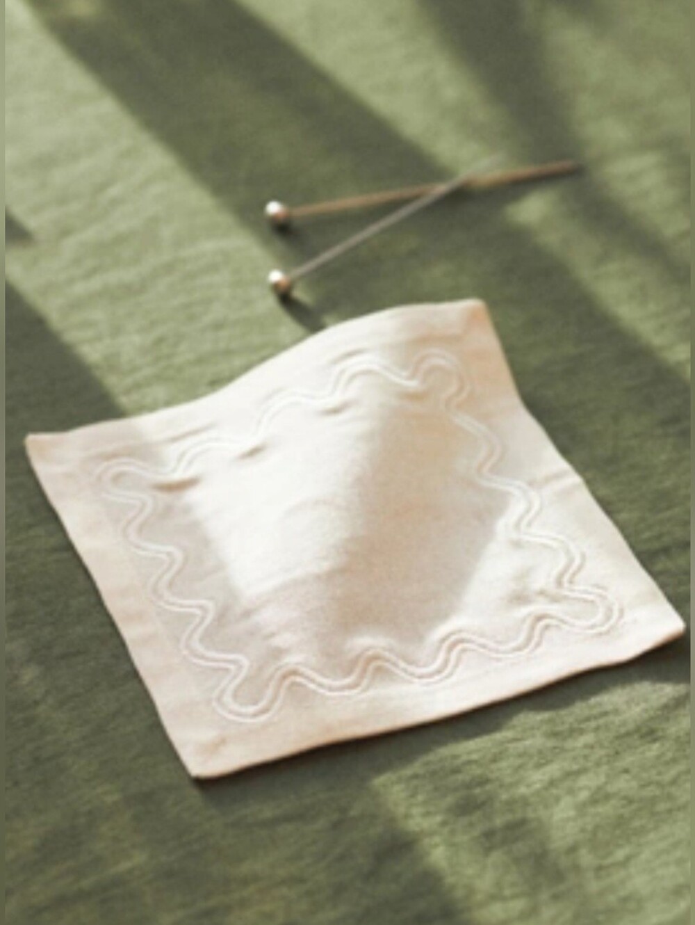 Anthropologie, Madeline Cocktail Napkins in Neutral, Set of 4